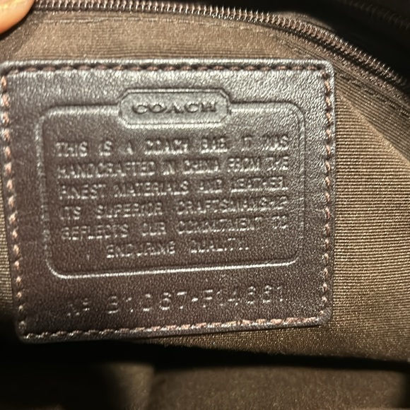 COACH SIGNATURE SMALL LEAH BROWN HANDBAG - Picture 7 of 8